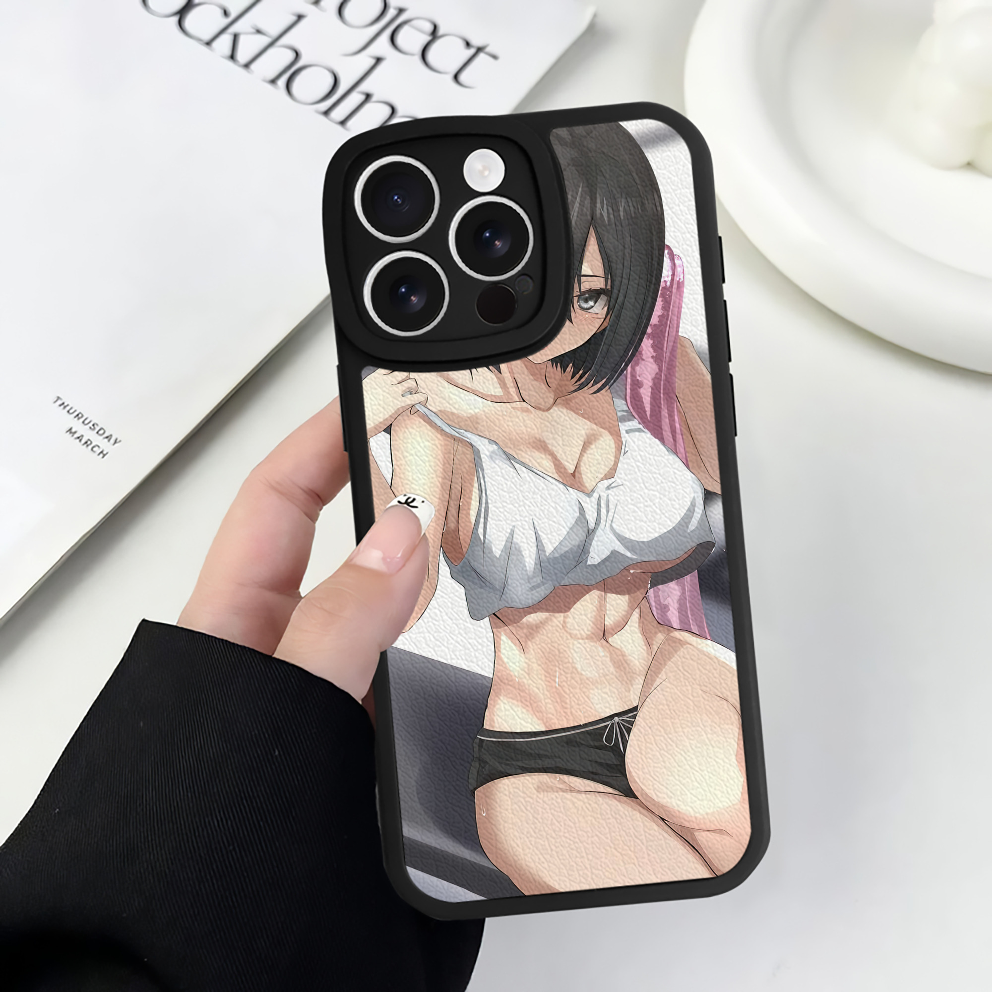 （画像用） 進撃の巨人 Attack on Titan 【iPhone 16シリーズ対応】シリコンスマホケース（レザー調） 材質：シリコン